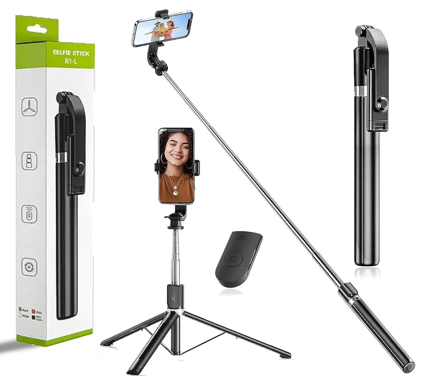Selfie Sticks with Wireless Remote 3-in-1 Multifunctional Selfie Stick with Tripod Stand
