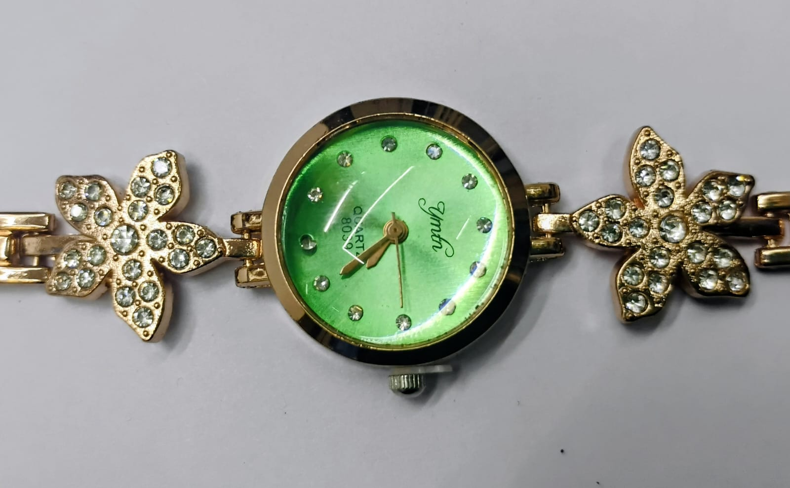 Blush Garden Charm Watch green dial